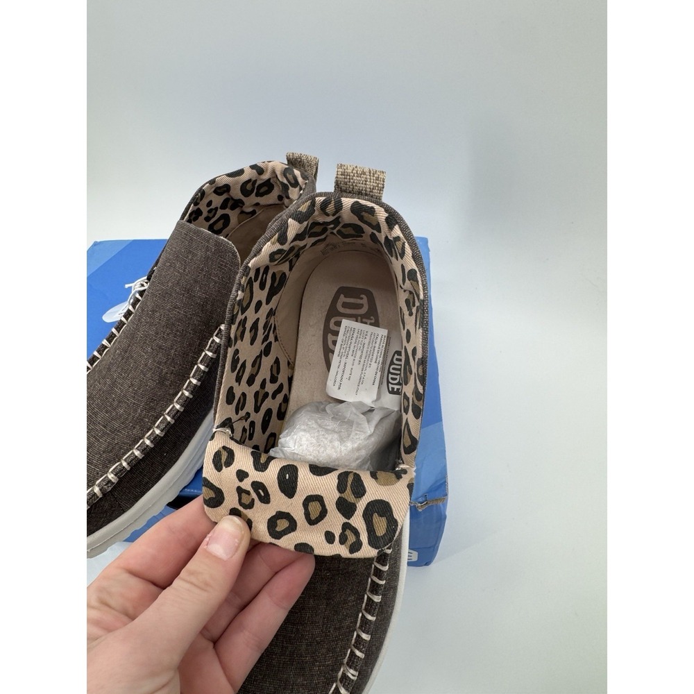 Hey Dude Denny Crafted 40209-90L Womens US 9 W Leopard Print Moc Toe Ankle Shoes - Picture 7 of 9